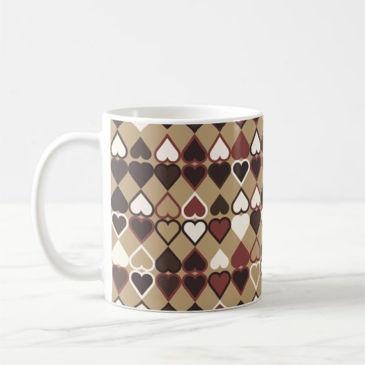 Geometrisch patroon met gekleurde elementen, abstr koffiemok (Links)