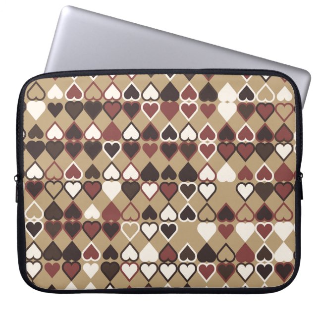 Geometrisch patroon met gekleurde elementen, abstr laptop sleeve (Voorkant)