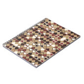 Geometrisch patroon met gekleurde elementen, abstr notitieboek (Linkerzijde)