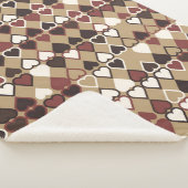 Geometrisch patroon met gekleurde elementen, abstr sherpa deken (3/4)