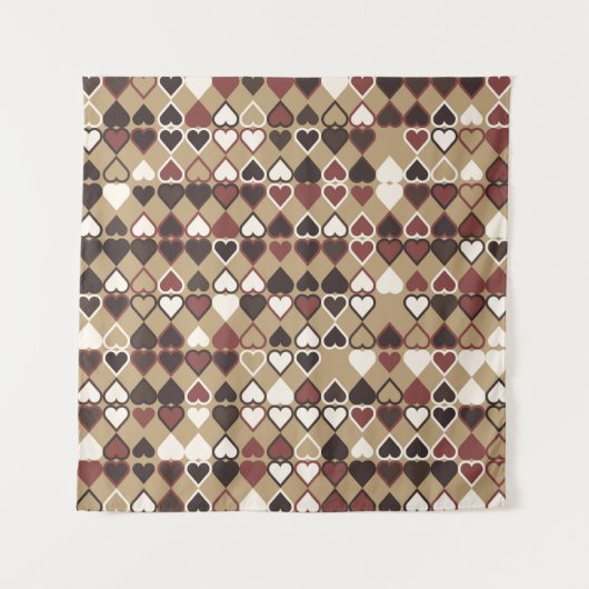 Geometrisch patroon met gekleurde elementen, abstr wandkleed (Voorkant)