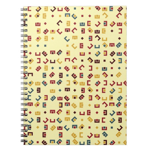 Geometrisch patroon met gekleurde elementen, notitieboek (Voorkant)