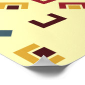 Geometrisch patroon met gekleurde elementen, poster (Hoek)