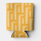 Geometrisch patroon met gele retro blikjeskoeler (Voorkant)