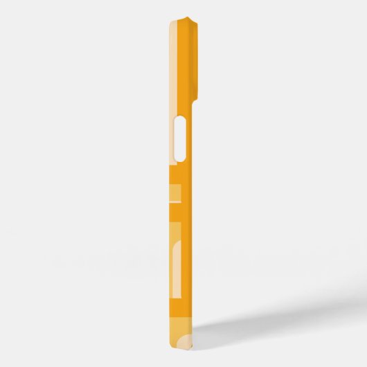 Geometrisch patroon met gele retro Case-Mate iPhone case (Achterkant / Rechts)