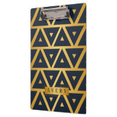Geometrisch patroon met gepersonaliseerde driehoek klembord (Links)