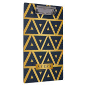 Geometrisch patroon met gepersonaliseerde driehoek klembord (Rechts)