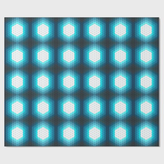 Geometrisch patroon met gloeiend hekvermogen cadeaupapier (Vlak)