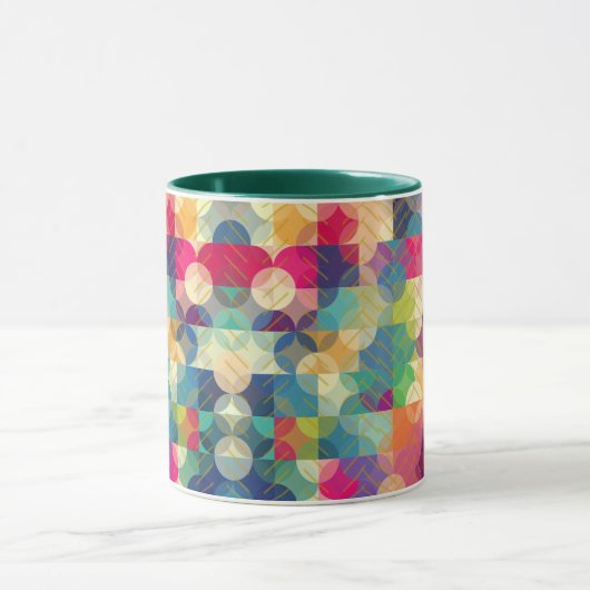 Geometrisch patroon met gouden overlay Mok (Midden)