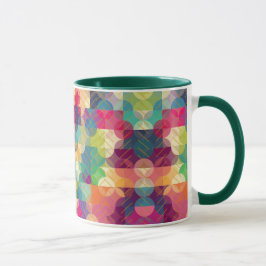 Geometrisch patroon met gouden overlay Mok