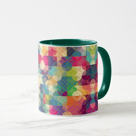 Geometrisch patroon met gouden overlay Mok (Voorkant rechts)