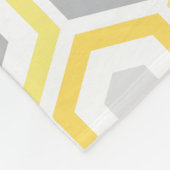 Geometrisch patroon met grijs Retro Fleece Deken (Hoek)