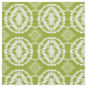 Geometrisch patroon met groene en witte stroom stof