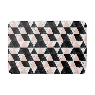 Geometrisch patroon met handgetekende driehoek badmat
