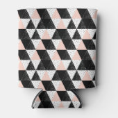 Geometrisch patroon met handgetekende driehoek blikjeskoeler (Voorkant)