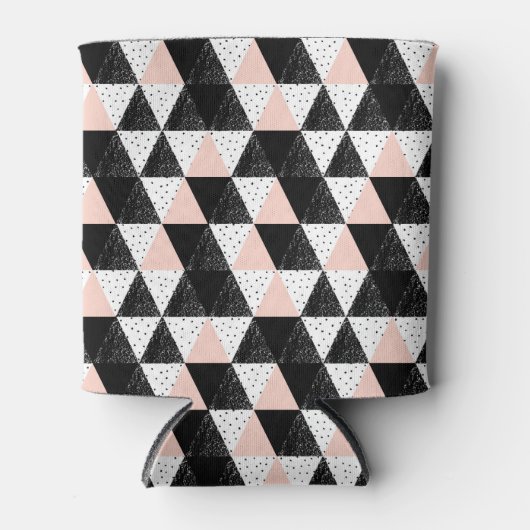 Geometrisch patroon met handgetekende driehoek blikjeskoeler (Voorkant)