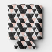 Geometrisch patroon met handgetekende driehoek blikjeskoeler (Achterkant)