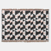 Geometrisch patroon met handgetekende driehoek deken (Voorkant)