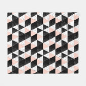 Geometrisch patroon met handgetekende driehoek fleece deken (Voorkant (Horizontaal))