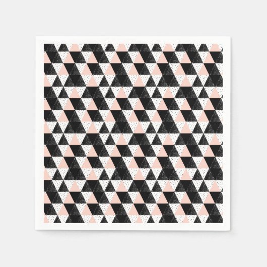 Geometrisch patroon met handgetekende driehoek servet (Voorkant)