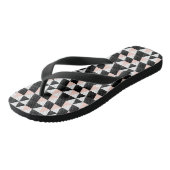 Geometrisch patroon met handgetekende driehoek teenslippers (Schuin)