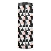 Geometrisch patroon met handgetekende driehoek thermosbeker (Achterkant)