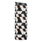 Geometrisch patroon met handgetekende driehoek thermosbeker (Geroteerd rechts)