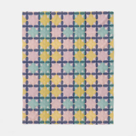 Geometrisch patroon met levendige kleuren fleece deken
