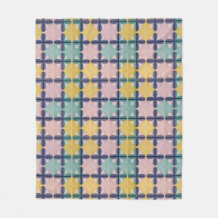 Geometrisch patroon met levendige kleuren fleece deken