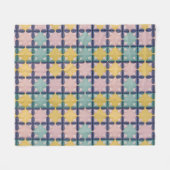 Geometrisch patroon met levendige kleuren fleece deken (Voorkant (Horizontaal))