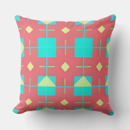 Geometrisch patroon met levendige kleuren kussen