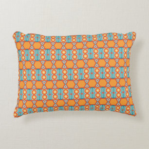 Geometrisch patroon met levendige kleuren onderlin accent kussen