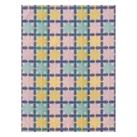 Geometrisch patroon met levendige kleuren tafelkleed (Voorkant)