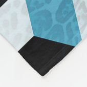 Geometrisch patroon met luipaard, luipaard fleece deken (Hoek)