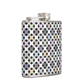 Geometrisch patroon met meerdere kleuren heupfles (Rechts)