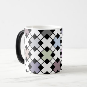 Geometrisch patroon met meerdere kleuren magische mok