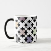 Geometrisch patroon met meerdere kleuren magische mok (Links)