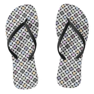 Geometrisch patroon met meerdere kleuren teenslippers