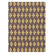 Geometrisch patroon met oranje en blauwe zeshoeken