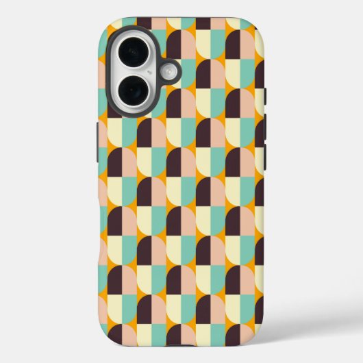 Geometrisch patroon met overlappende halve cirkels Case-Mate iPhone case (Achterkant)