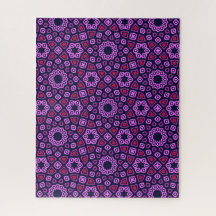 Geometrisch patroon met Paarse afgeknotte tri-hexa