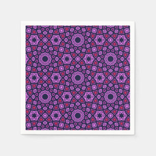 Geometrisch patroon met Paarse afgeknotte tri-hexa Servet