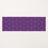 Geometrisch patroon met Paarse afgeknotte tri-hexa Yogamat (Voorkant (horizontaal))