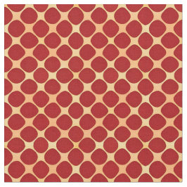 Geometrisch patroon met rode cirkels stof