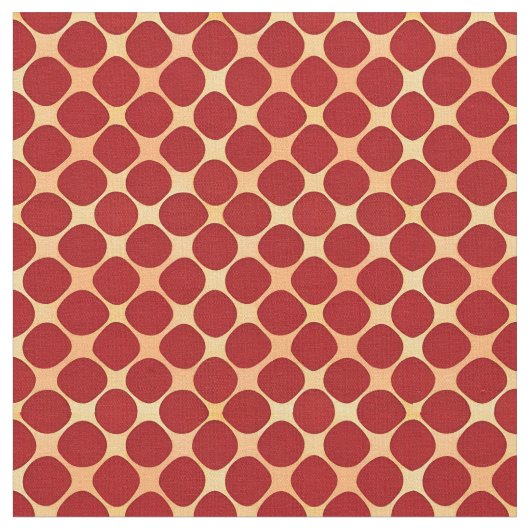 Geometrisch patroon met rode cirkels stof (Close Up)