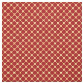 Geometrisch patroon met rode cirkels stof (Swatch)