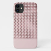 Geometrisch patroon met Roos Gold Foil textuur Case-Mate iPhone Case (Achterkant)