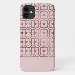 Geometrisch patroon met Roos Gold Foil textuur Case-Mate iPhone Case