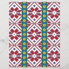 Geometrisch patroon met trale rode, blauwe en witt briefhoofd ontwerp