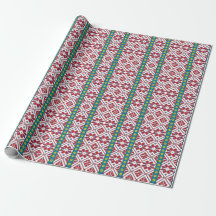 Geometrisch patroon met trale rode, blauwe en witt